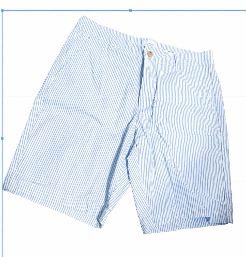 Ben Sherman Seersucker Shorts Men's 32 Light Blue stripes 9" inseam